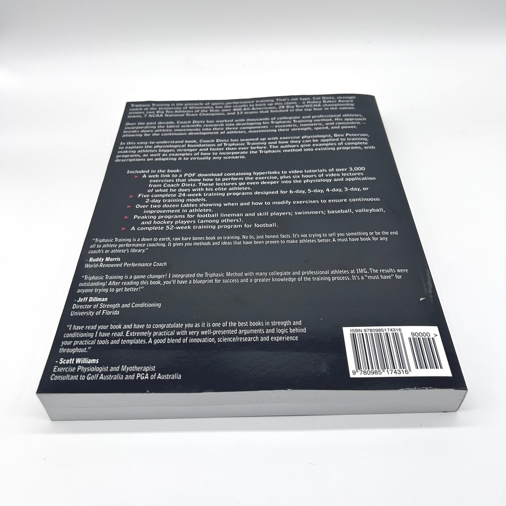 Triphasic Training Cal Dietz Ben Peterson Strength Performance Book Paperback - Picture 3 of 7